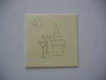 Hand Stitched 40th Birthday Card at made4u