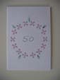 Hand Stitched 50th Birthday Card at made4u
