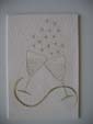 Hand Stitched Champagne Flutes Congratulations Card at made4u