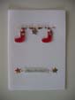 Hand Stitched Christmas Stocking Card at made4u