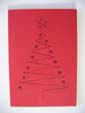Hand Stitched Christmas Tree Card at made4u
