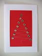 Hand Stitched Christmas Tree Card at made4u