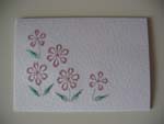 Hand Stitched Flowers Card at made4u