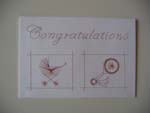 Hand Stitched New Baby Card at made4u