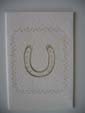 Hand Stitched Wedding Horseshoe Anniversary Card at made4u