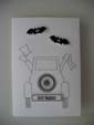 Hand Stitched Wedding Bats Card at made4u